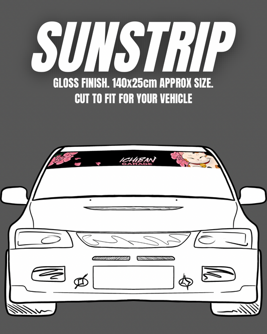Gloss Graphic Sunstrip - Sakura Cat