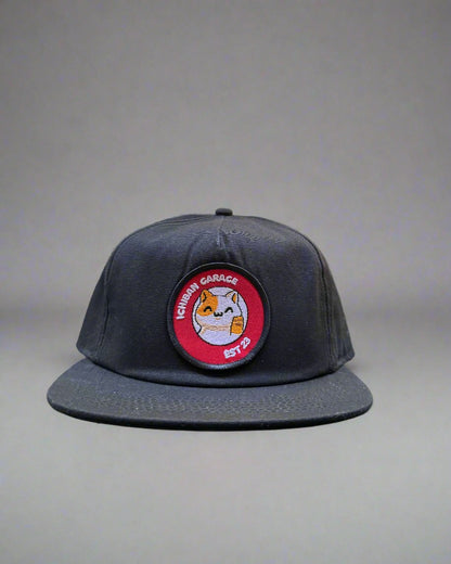Waving Cat SnapBack - Black / Sand