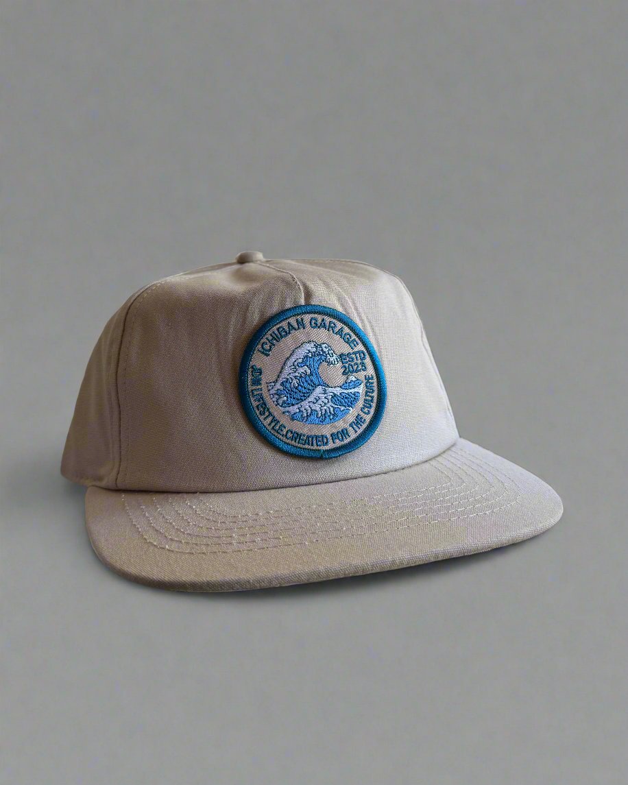 Kanagawa Wave SnapBack - Black / Sand