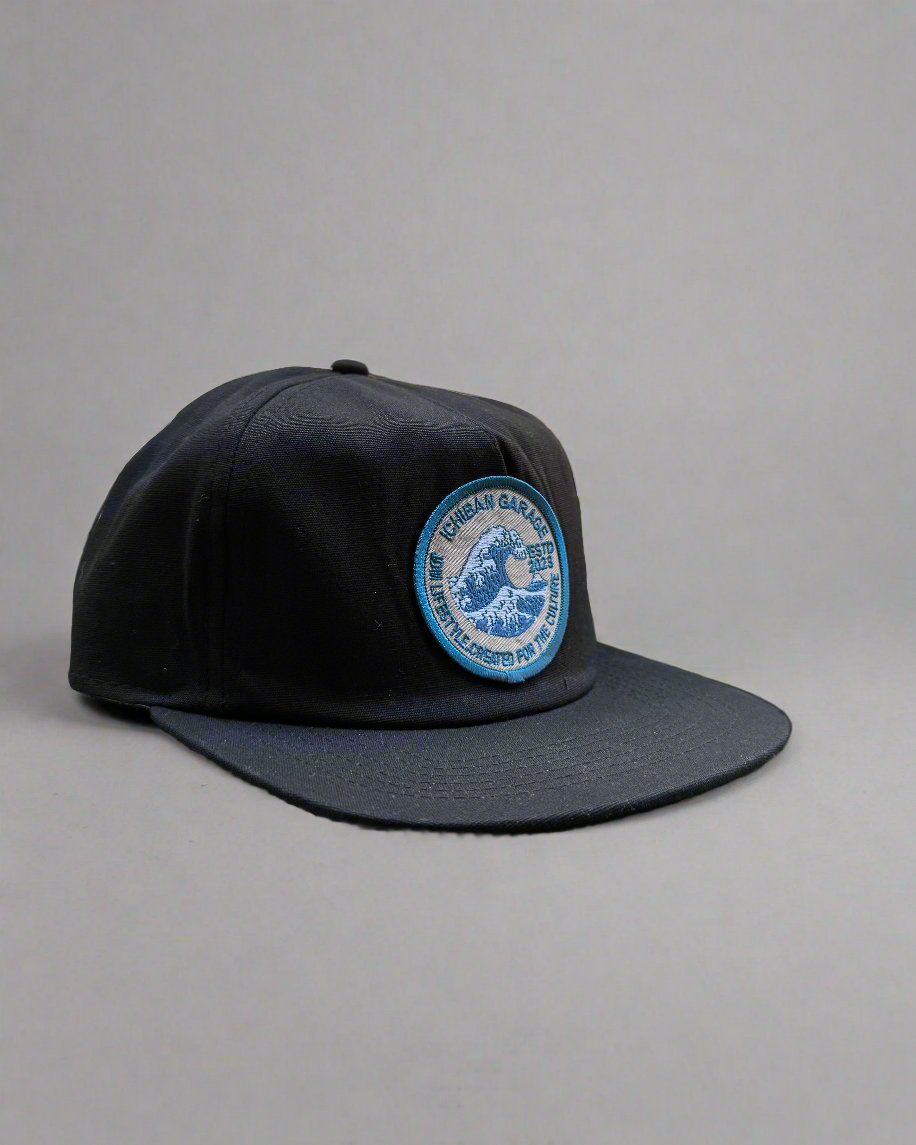 Kanagawa Wave SnapBack - Black / Sand