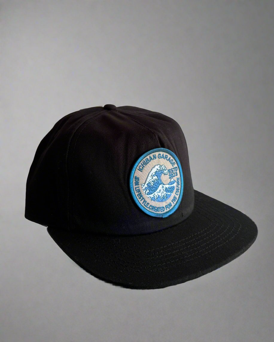 Kanagawa Wave SnapBack - Black / Sand
