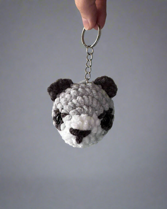 Raccoon Crochet Keychain
