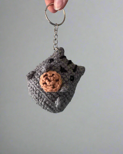 Cookie Cat Crochet Keychain