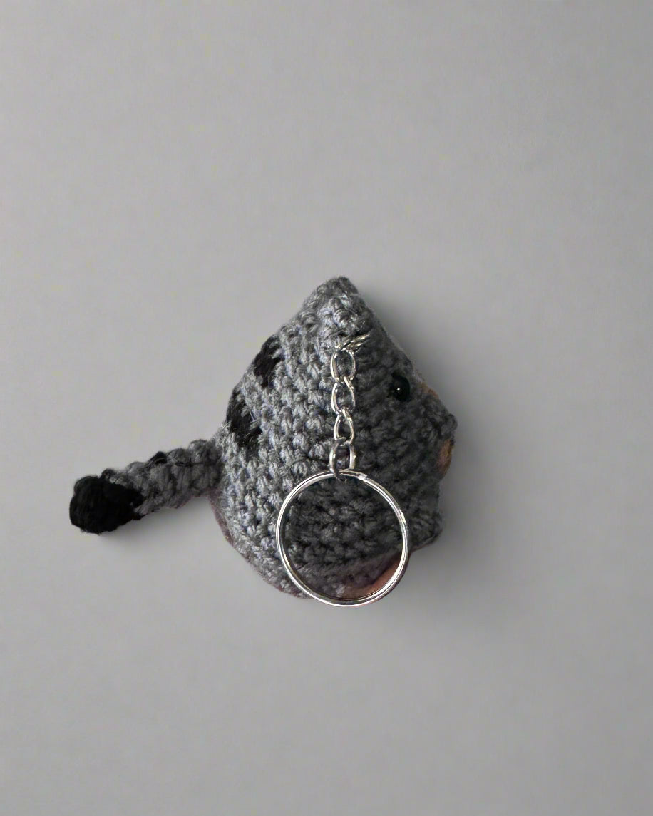 Cookie Cat Crochet Keychain