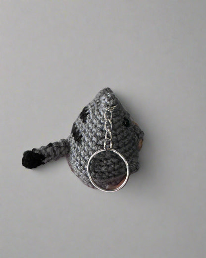 Cookie Cat Crochet Keychain