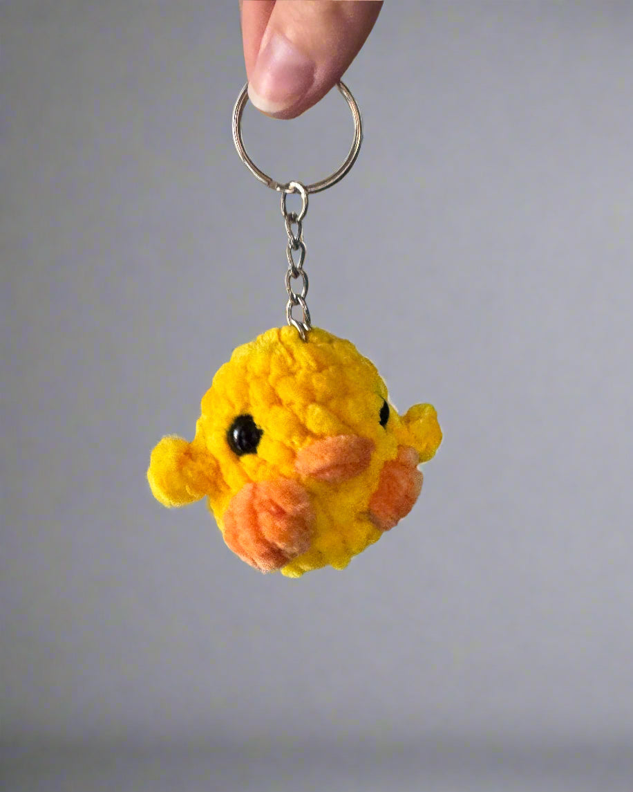 Chick Crochet Keychain