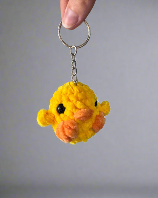 Chick Crochet Keychain