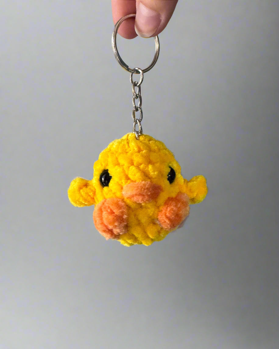 Chick Crochet Keychain