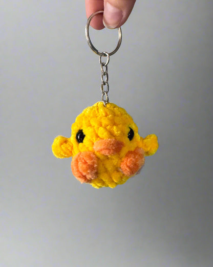 Chick Crochet Keychain