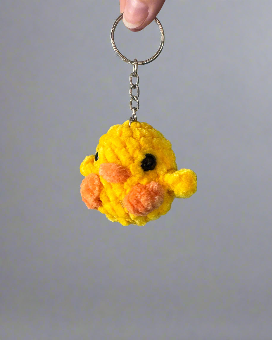 Chick Crochet Keychain