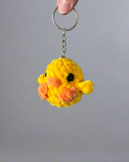Chick Crochet Keychain