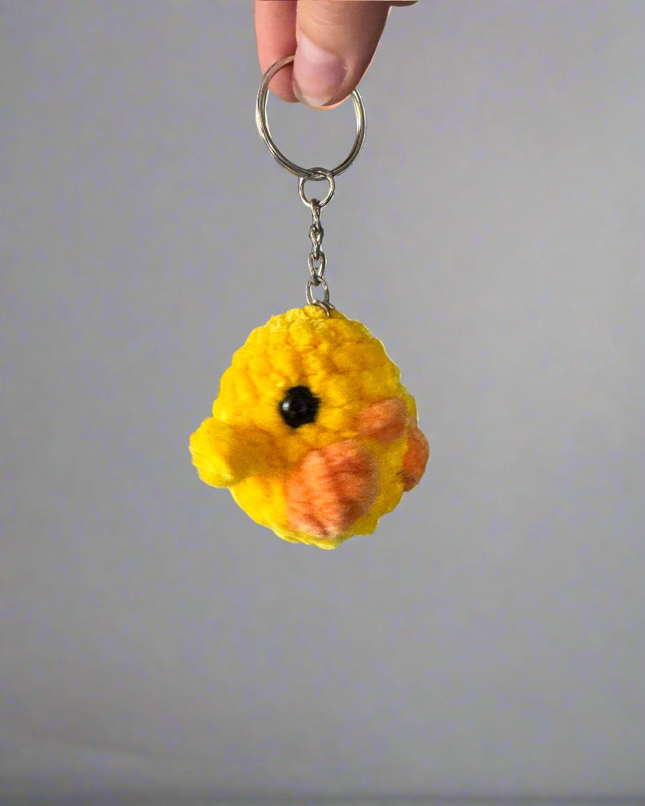 Chick Crochet Keychain