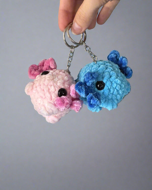 Axolotl Crochet Keychain