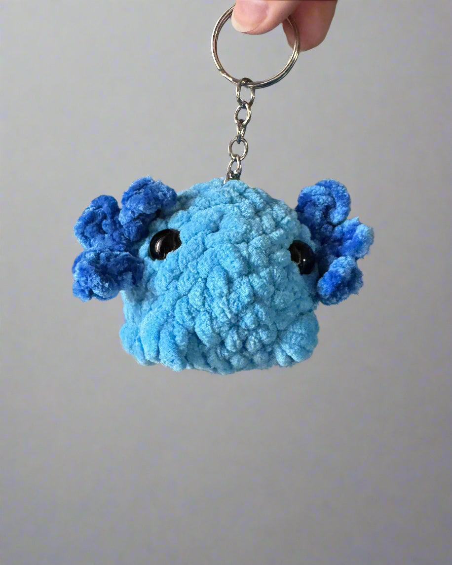Axolotl Crochet Keychain