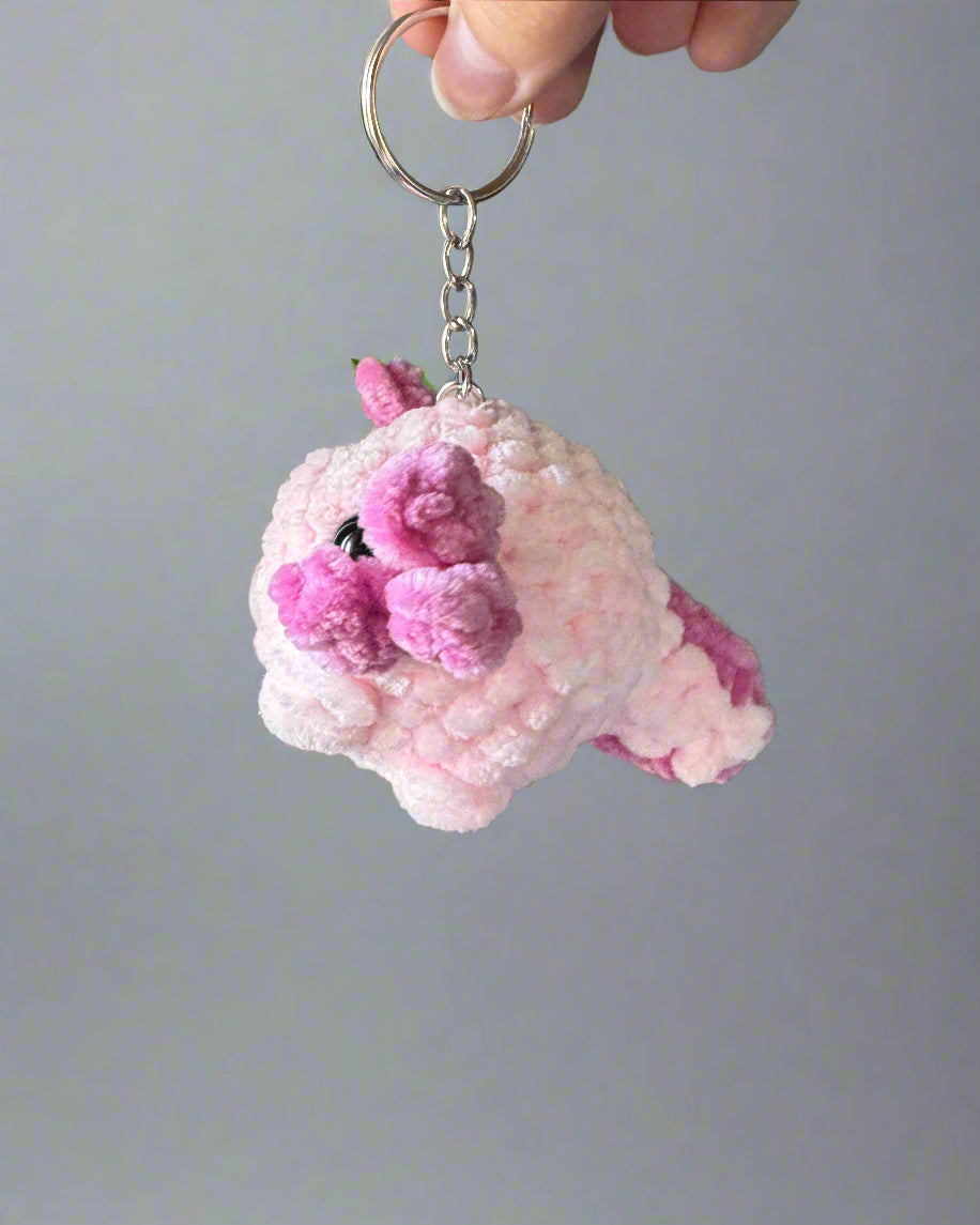 Axolotl Crochet Keychain