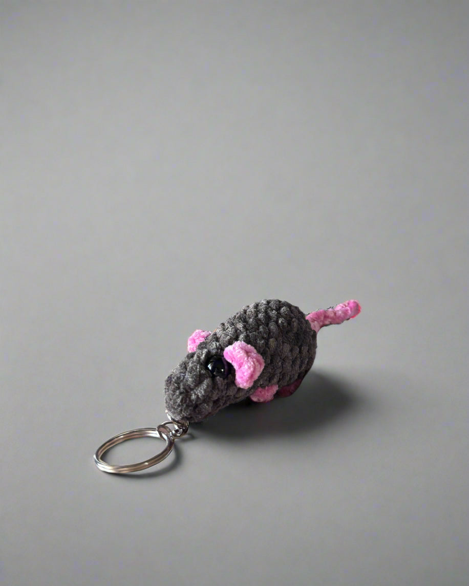 Rat Crochet Keychain