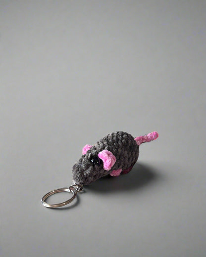 Rat Crochet Keychain