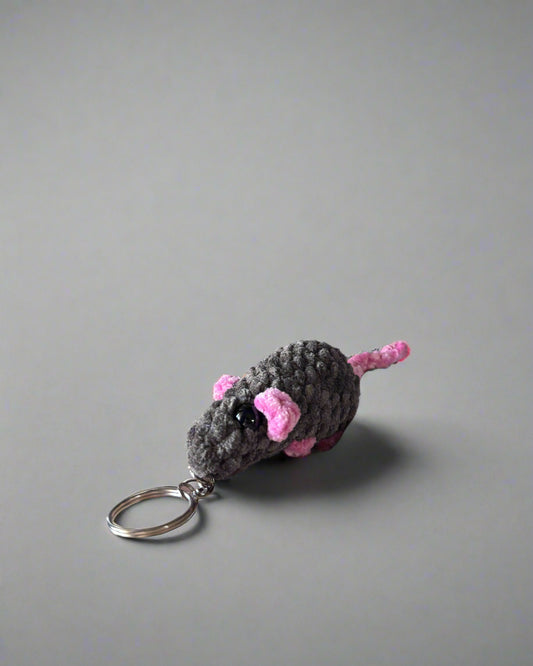 Rat Crochet Keychain