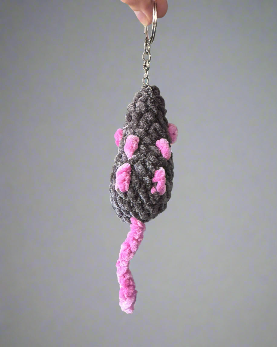 Rat Crochet Keychain
