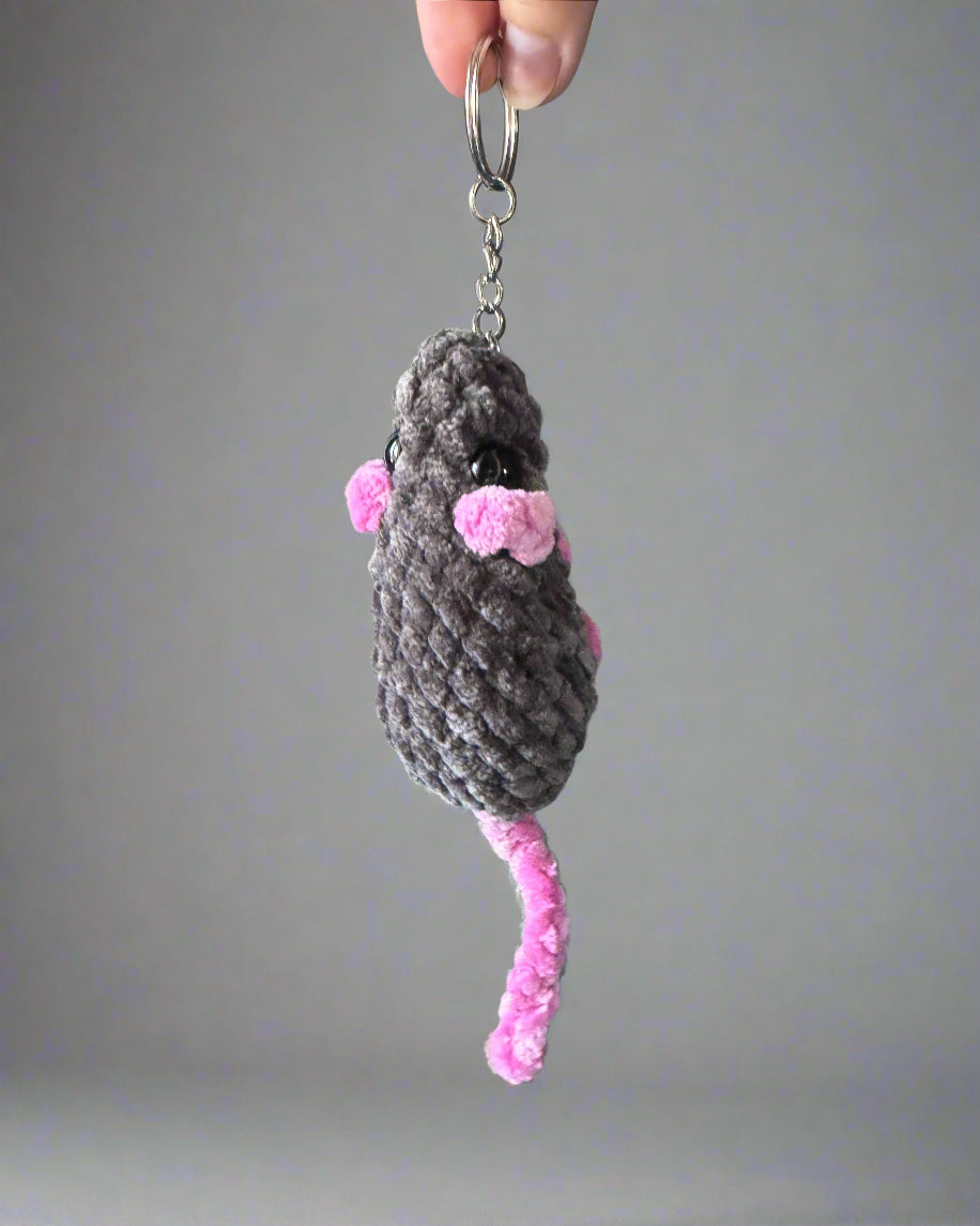 Rat Crochet Keychain