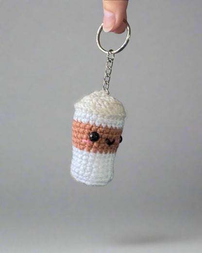 Coffee Crochet Keychain
