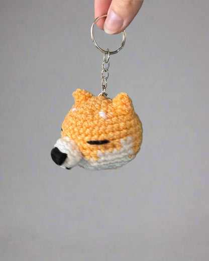 Shiba Dog Crochet Keychain