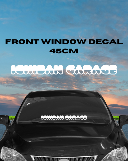 Front Bubble Text Window Decal