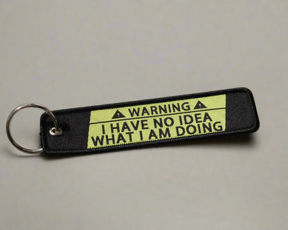 Warning Jet Tag Keychain