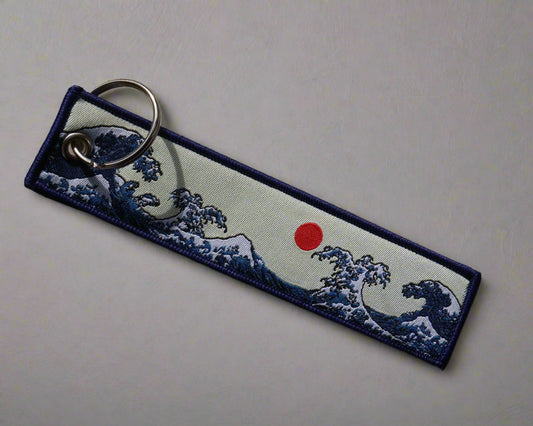 Great Wave Jet Tag Keychain