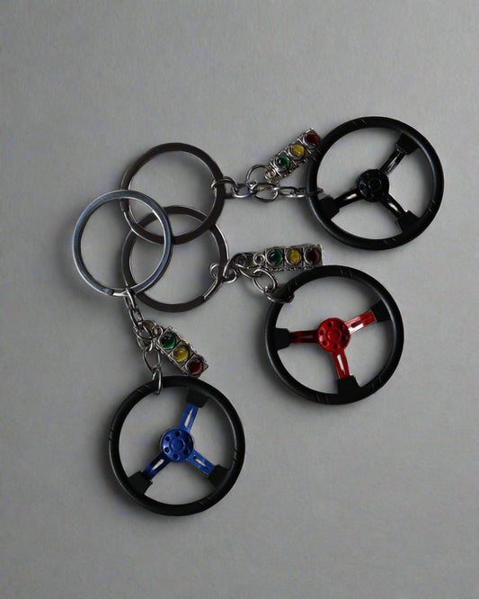 Racer Steering Wheel Keychain