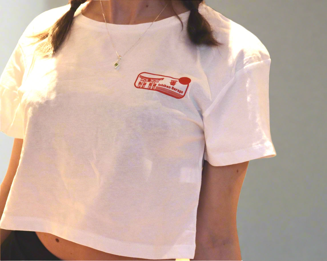 Japanese Stamp Cropped T-Shirt