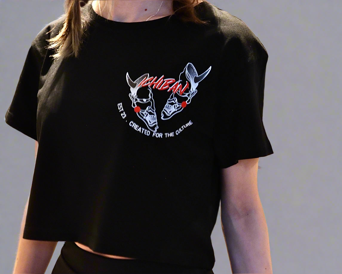Oni Mask Cropped T-Shirt