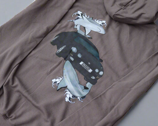 Celia Black Tip Shark Hoodie