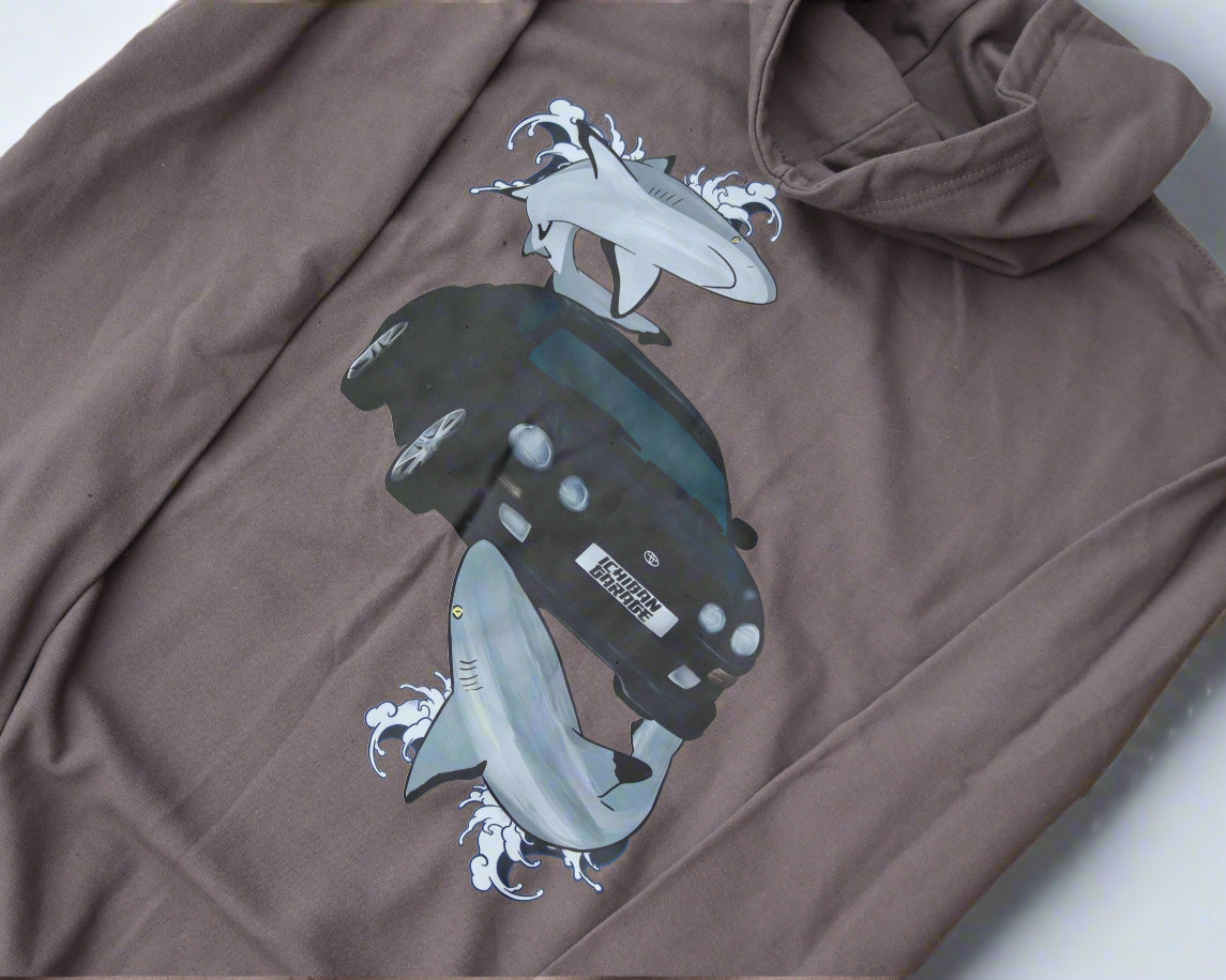 Celia Black Tip Shark Hoodie
