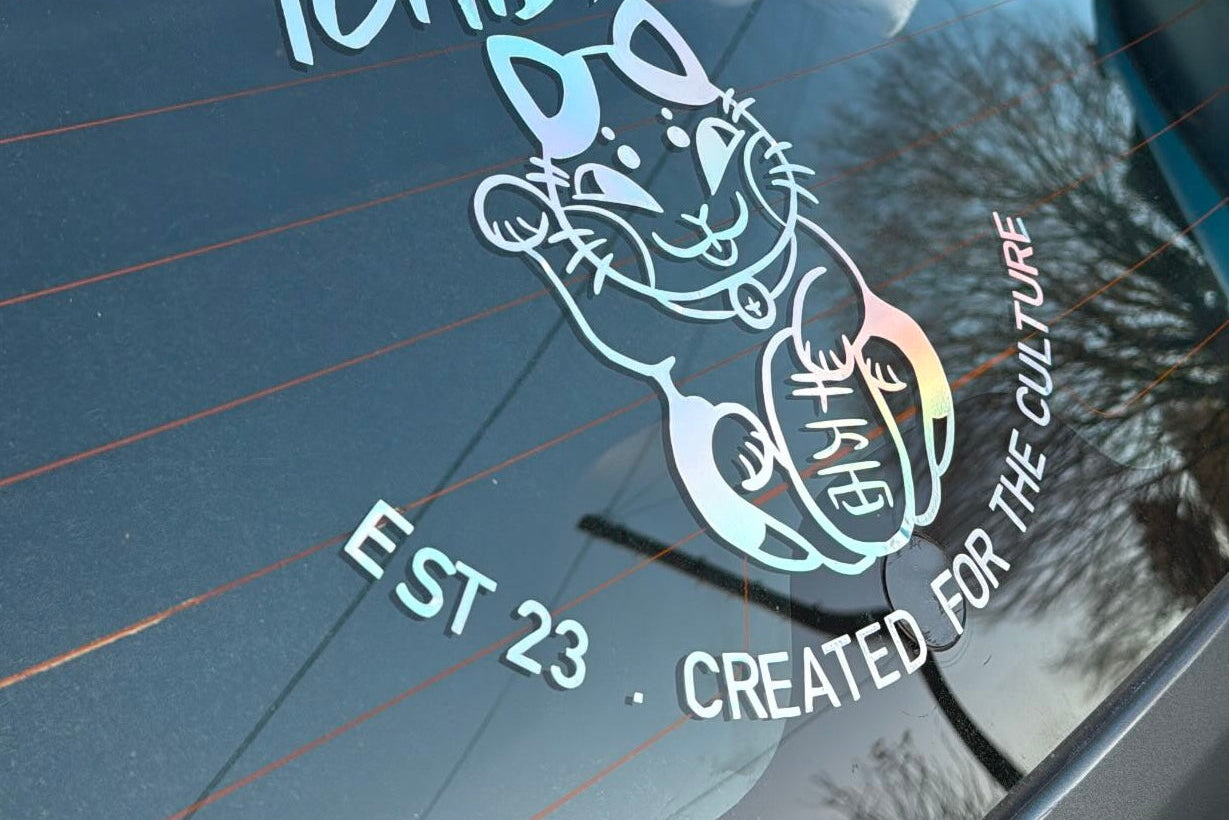 Rear Window Decal Lucky Cat