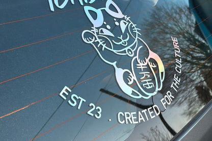 Rear Window Decal Lucky Cat