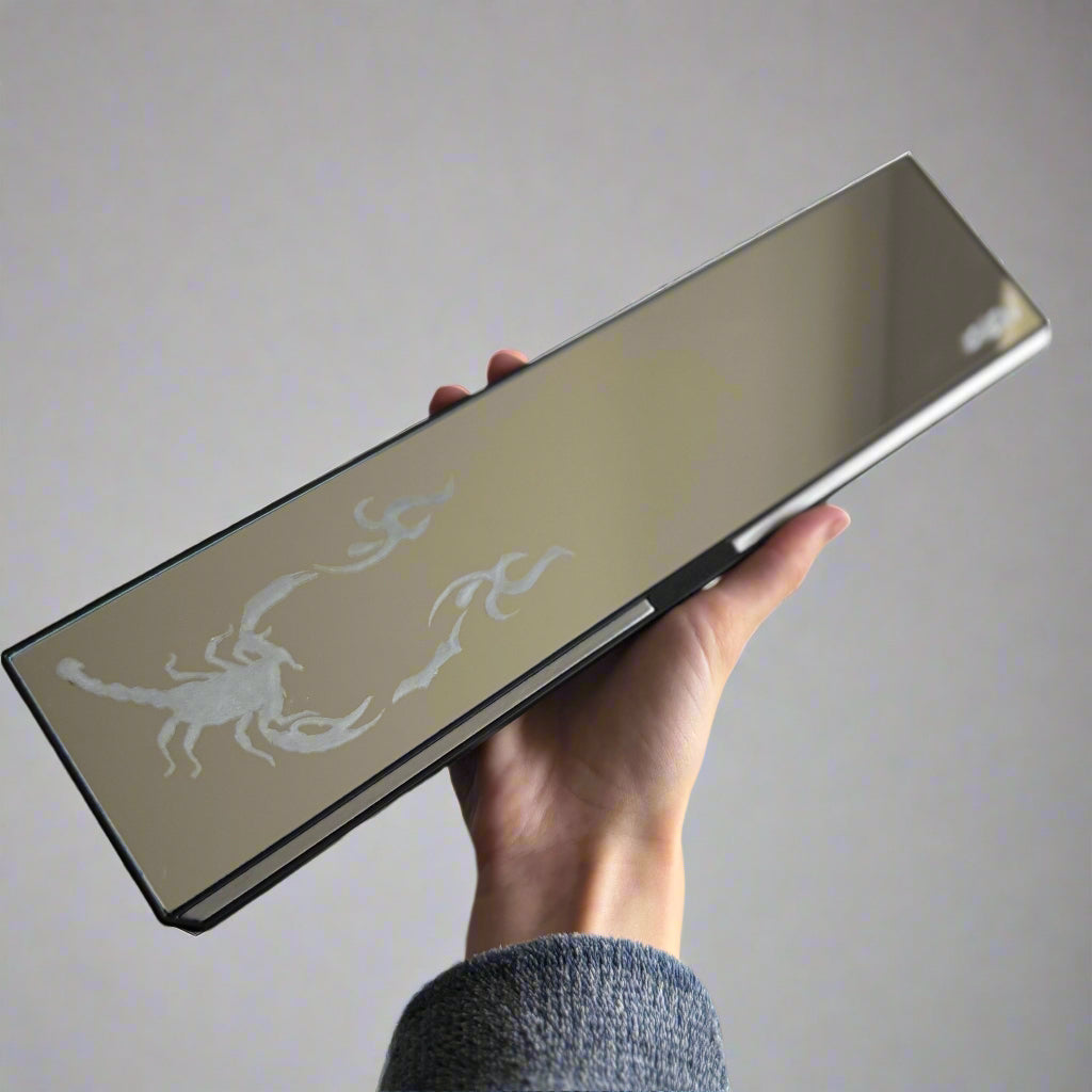 Scorpion Engraved Rearview Mirror