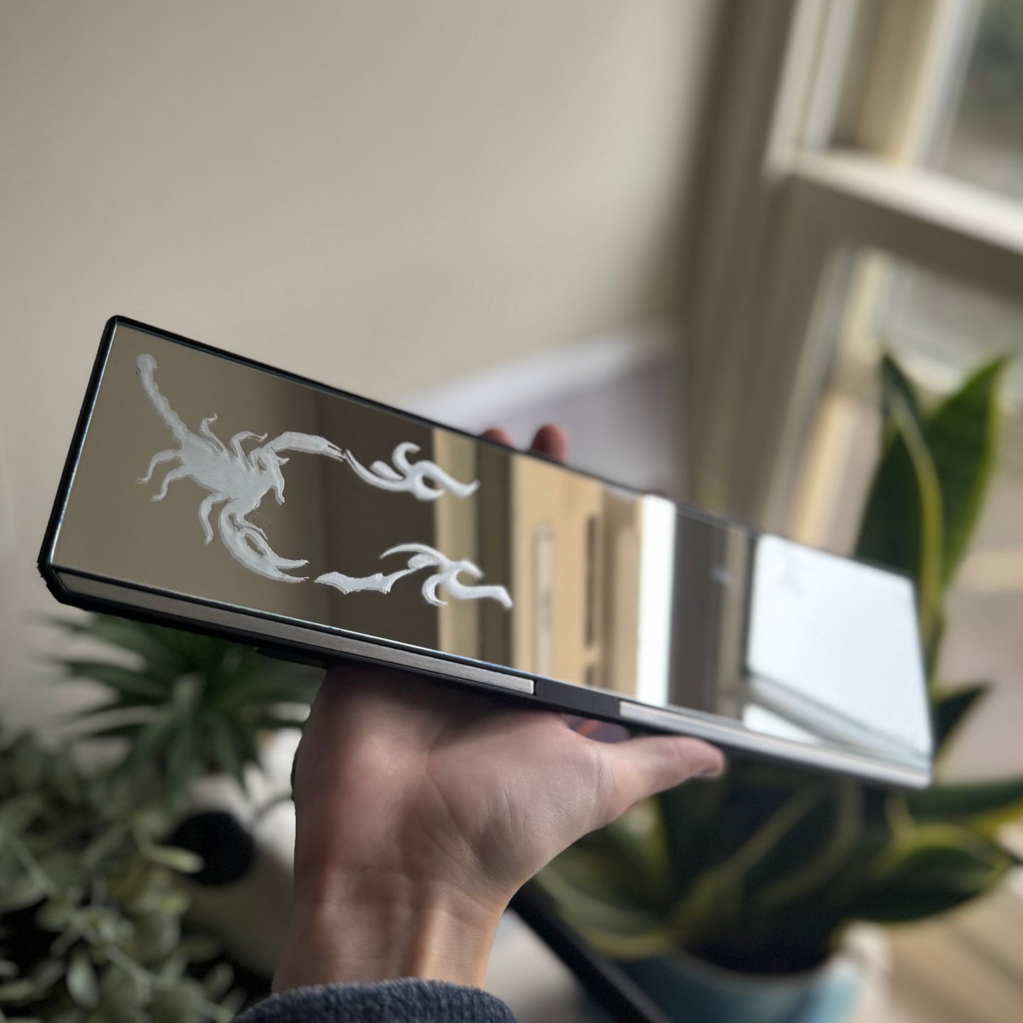 Scorpion Engraved Rearview Mirror