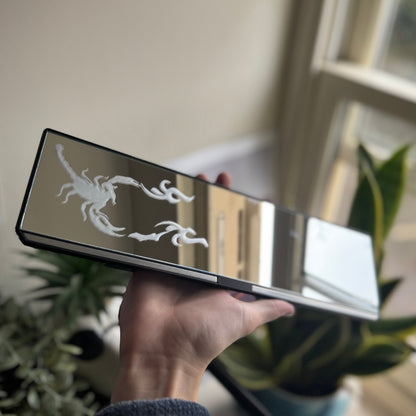 Scorpion Engraved Rearview Mirror