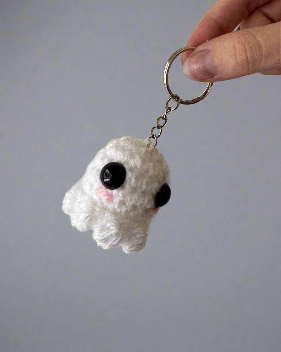 Crochet Ghost Keychain