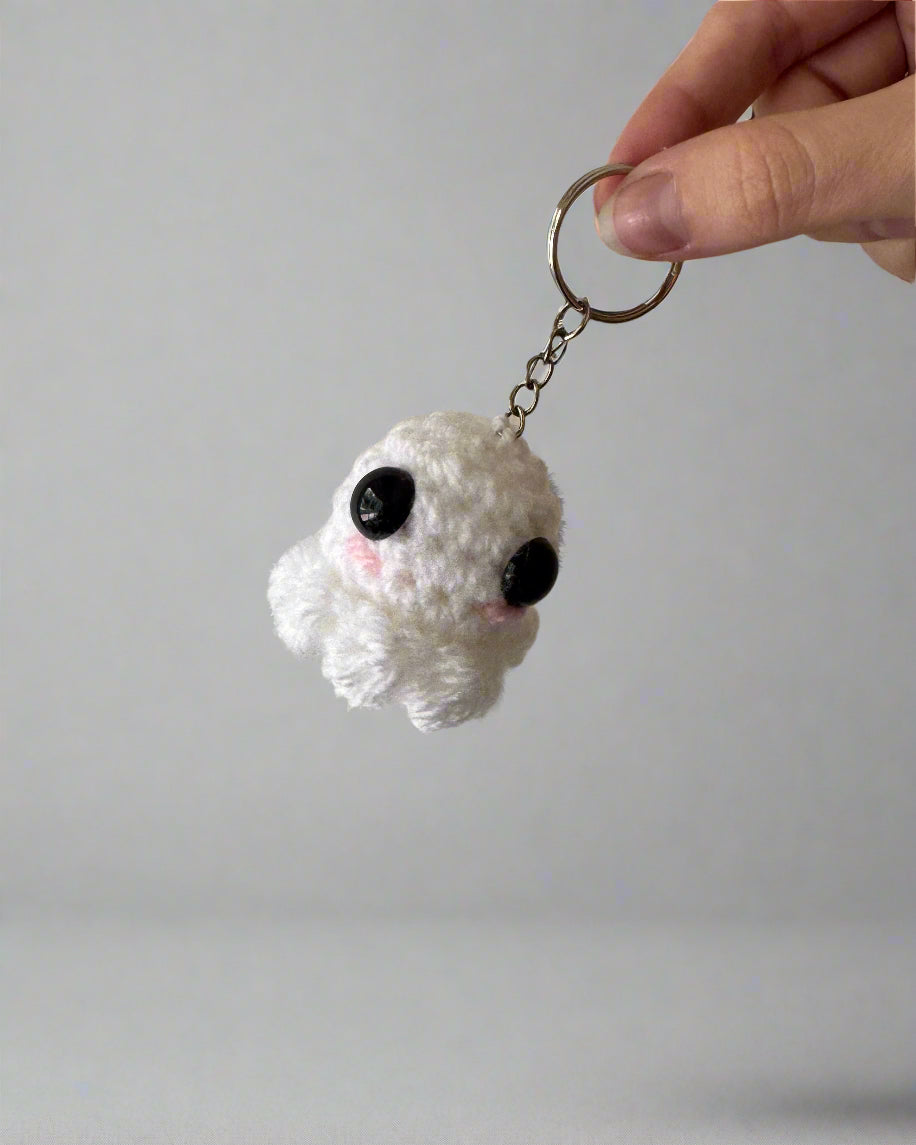 Crochet Ghost Keychain