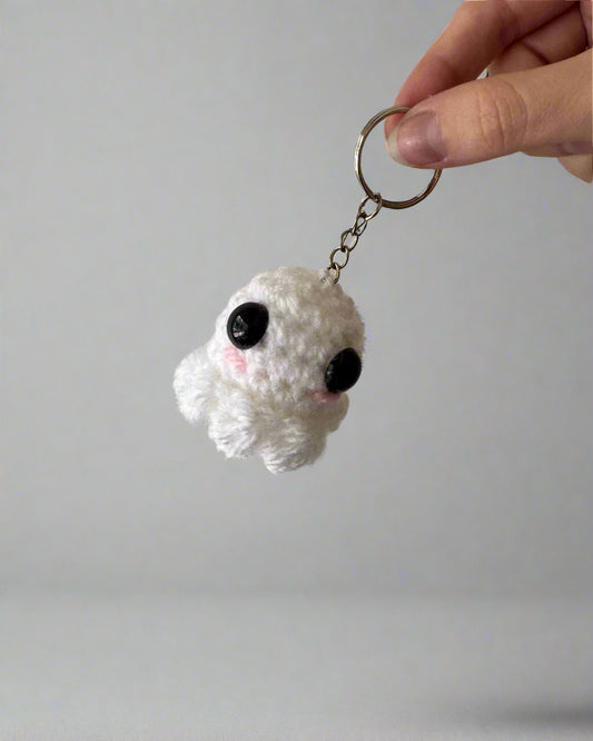 Crochet Ghost Keychain